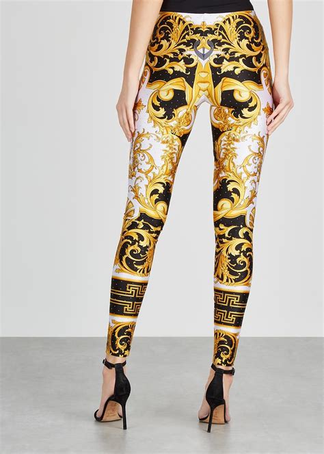 leggins versace donna|high waisted liquid legging versace.